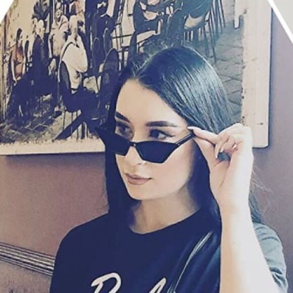 Black Vintage Small Cat Eye sunglasses main image 5
